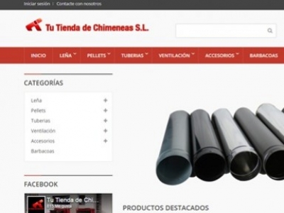 Nuevo diseño de la Web tiendadechimeneas.com